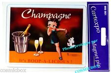 Magnet BETTY BOOP CHAMPAGNE aimant CARTEXPO plaque en métal pub sceau coupes à