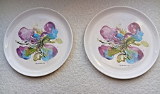 Zao Wou-Ki   2 x Assiettes Orchidées 1986 –  Édition signée limitée