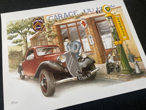 Affiche citroen traction - citroen,