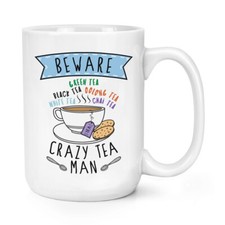 Attention Fou Thé Homme 426ml Grand Tasse Papa Pères Jour Petit Copain Anglais