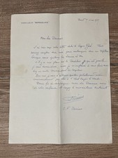 Lettre manuscrite 1939 Torpilleur Bordelais Marine Nationale Brest WWII