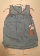 NEW! Emma's Garden Jean Tunic/Dress w/ Leggings Baby Girls Size 12M, 18M, or 24M