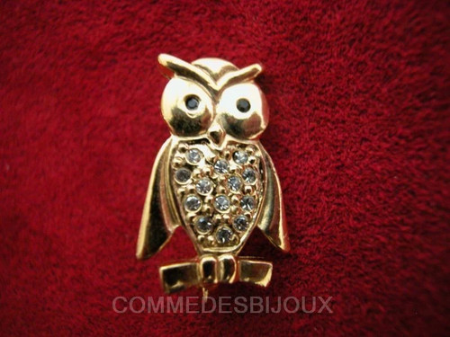 Broche vintage hibou chouette - vintage,