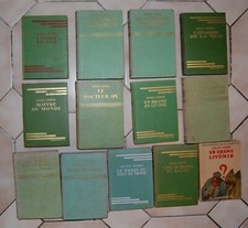 JULES VERNE , LOT DE 13 LIVRES DE POCHE ANCIENS , EDITIONS HACHETTE, VOIR PHOTOS
