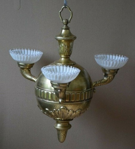 Lustre ancien 3 lumières - lustre,