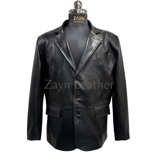 Blazer homme noir cuir - noir, en