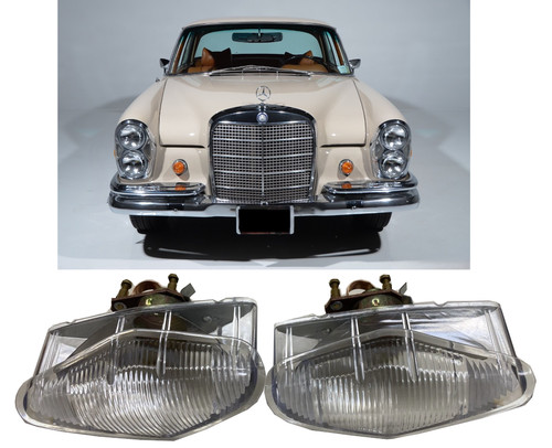 Clear indicator lights - clear, 2x