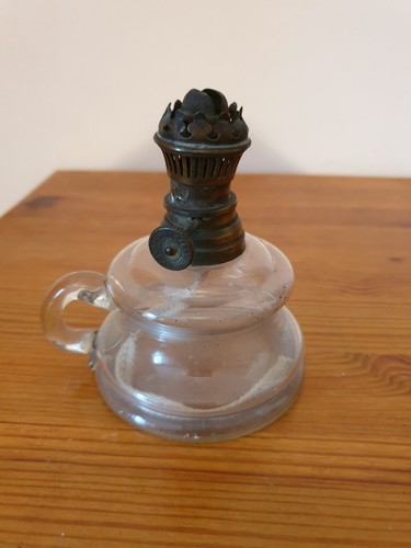 Lampe pétrole verre - à,