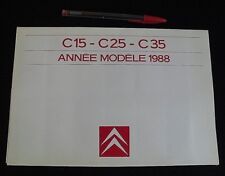 Gamme nuancier CITROEN UTILITAIRE C15 C25 C35 1988