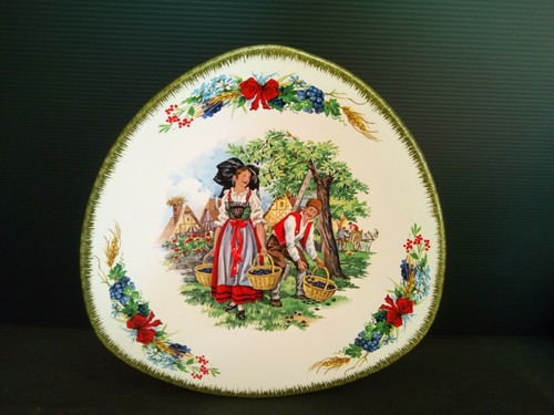 Assiette murale scene alsace - murale,