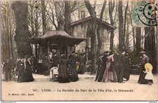 26599 cpa 69 Lyon - la Buvette du Parc de la Tête d'Or, le Dimanche