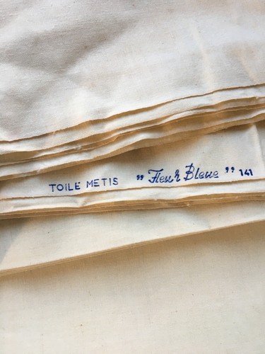 Toile neuve fleur - toile, bleue