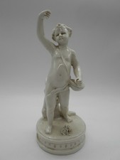 RAVISSANTE STATUETTE FIGURINE CHÉRUBIN EN PORCELAINE CAPODIMONTE NAPLES ITALIE
