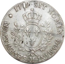 O6163 Ecu Louis XVI 1779 M Toulouse Argent Silver ->F offre
