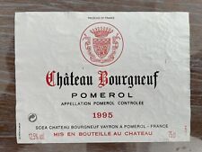 Étiquette Château Bourgneuf  1995 - Pomerol - 75 cl