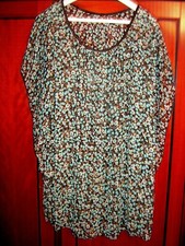 TUNIQUE VOILE TAILLE UNIQUE TAILLE GRAND VA 44/46 NEUVE FRAICHE ELEGANTE 