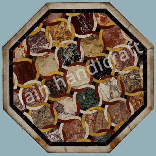 Black marble table top - 18",
