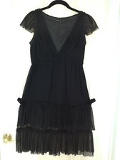 Marc Jacobs Black Silk Tiered
