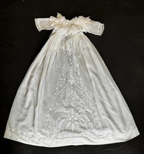 Heirloom Antique Ayrshire Christening Gown Handmade with Exceptional Embroidery