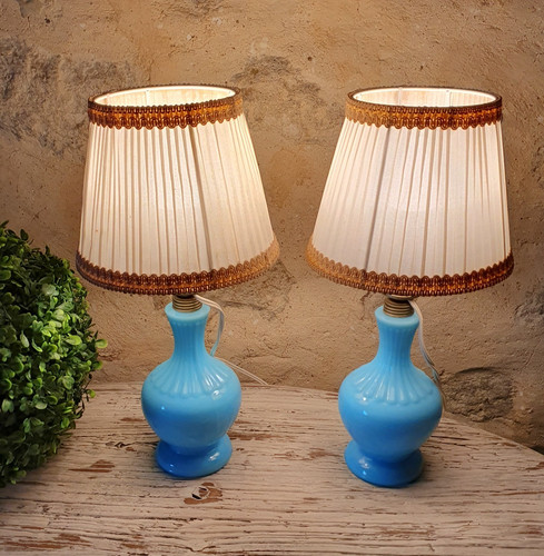 Ancien paire lampe table - ancien,
