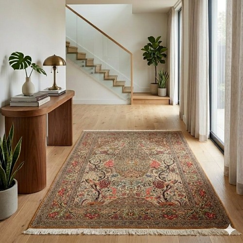 Tapis ancien asiatique coton - ancien,