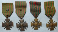 Lot de 4 Croix de guerre 1914-15-16-17-18