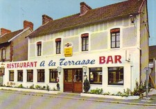 CPA 14 Env. Bayeux Le Molay-Littry LISON GARE Hotel Restaurant LA TERRASSE 1983