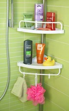 Etagère Télescopique 4 Dépôt Étagère Coin Angulaire pour Douche Armoire D'Angle