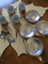 Set of 4 Espresso Cup, Saucer