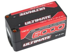 Ultimate RC LiPo Batterie 15.2V 4S 6000mAh 130C Shorty 5mm Femelle Hardcase G...