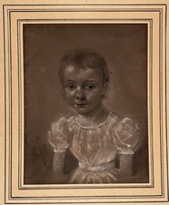 Dessin Ancien Portrait Enfant