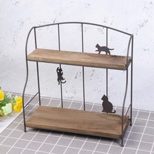  Fer Art Stockage Rack Table Table Tablette Situation Multiple Salle de bains