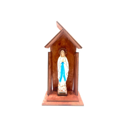Niche bois avec statue de - niche, en