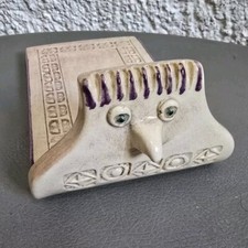 Chouette Ceramique Michel BARBIER Beurrier sculpture Zoomorphe design 50 60 