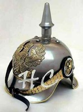 Ancien casque WW1 FR base cruciforme cuir prussien allemand objet PICKELHAUBE