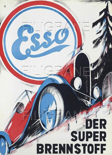 Super brennstoff auto esso - super,