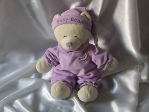 Doudou ours mauve violet - mauve,,