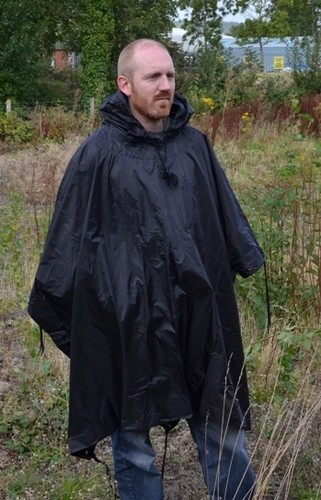 Poncho ripstop black - poncho, emergency