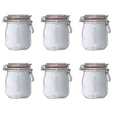 le parfait lot de 6 bocaux en verre 750ml 900506 super