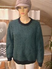 PHILDAR joli  pull  tricoté main 100 %  laine  taille 44 parfait état