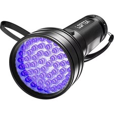 Lampe Torche UV Poche Blacklight Anti Punaise Détection Taches 51 LED Aluminium