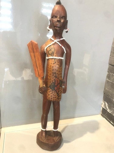 Statue statuette bois - statue,