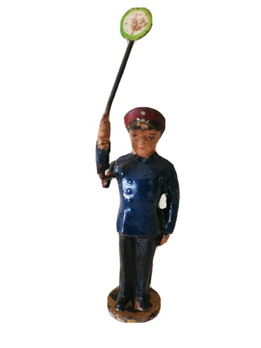 Ancienne figurine chef gare - ancienne,