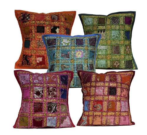 Housse coussin patchwork - de,
