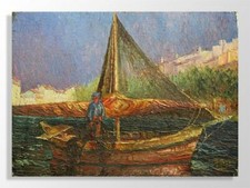 Huile sur toile Martigues Gras