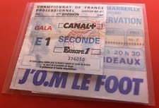 FOOTBALL 1986 TICKET DU MATCH