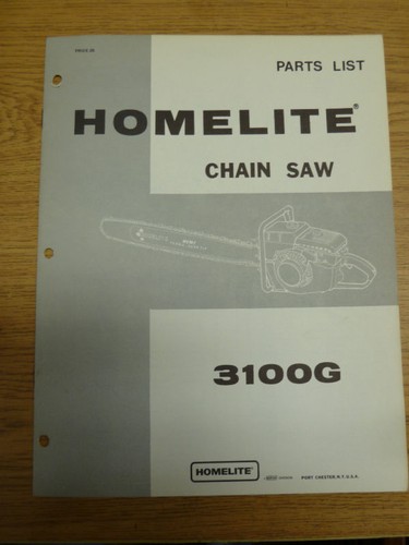Homelite 3100g chain saw parts - homelite,