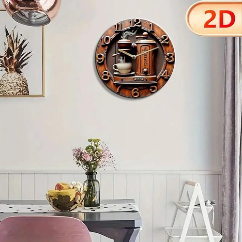 Horloge murale motif - horloge, à