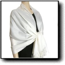 Etole, large écharpe blanchel châle scarf cachemire top qualité unie cadeau