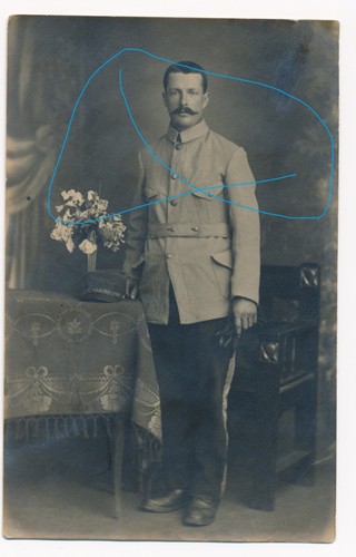 Photo portrait prisonnier - cp,